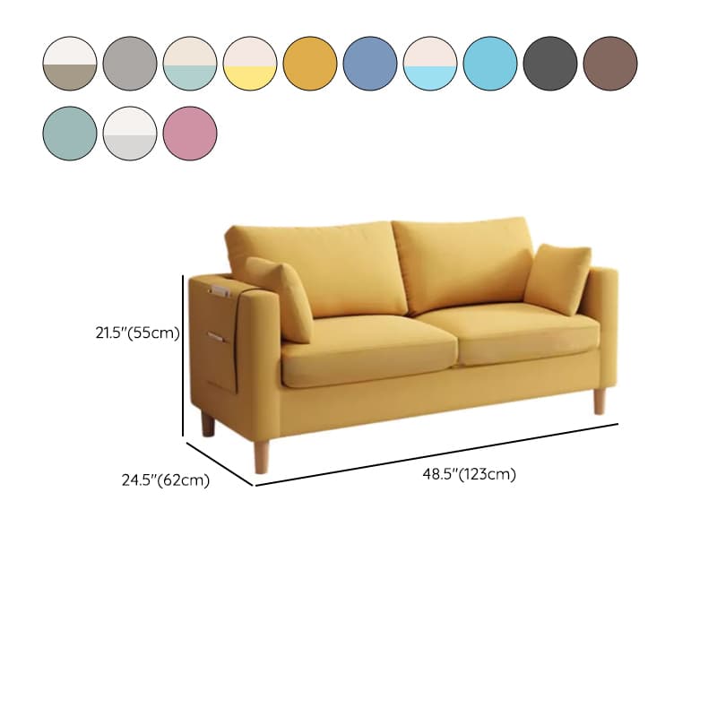 Cream/Dove Grey/Cerulean Loveseat with Slipcover, Wide Pillow Back, Receptacle and 2 Pillows thumbnail 23