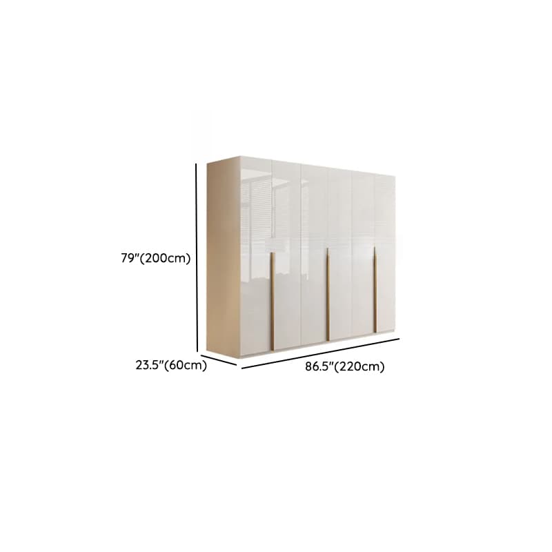 Chalk Minimalist Laminate Cabinet Armoire with Soft Close Drawer, Soft Close Door, Interior Shelves, and Clothing Rod thumbnail 17
