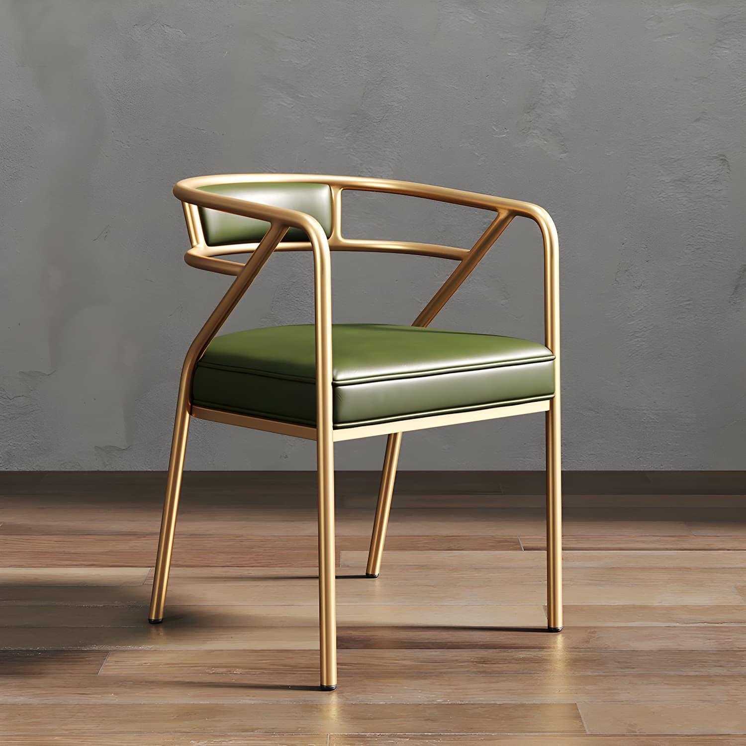 Glam Dining Chair Open Back Upholstered Dining Side Chair with Metal Legs thumbnail 15
