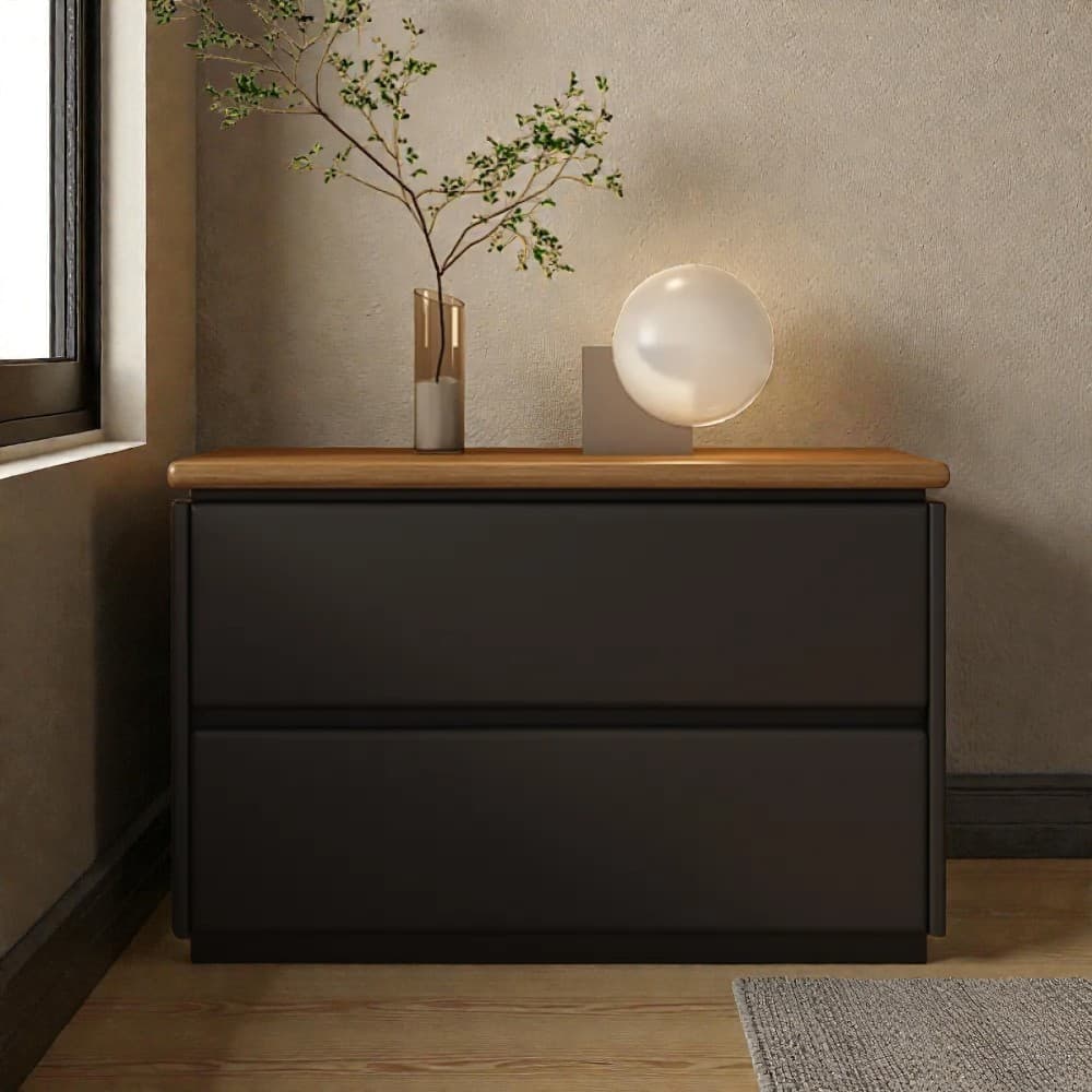 Modish 2 Tiers Drawer Storage Bedside Table with Laminate Countertop thumbnail 34