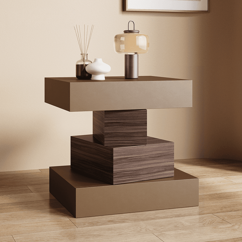 Scandinavian Synthetic Leather Drawer Storage Nightstand with 4 Drawers thumbnail 5