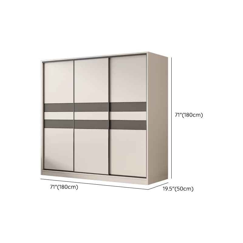 Chalk Nordic Timber Wardrobe with 3 Drawers, Self-supporting Design, Soft Close Door, and Clothing Rod thumbnail 15