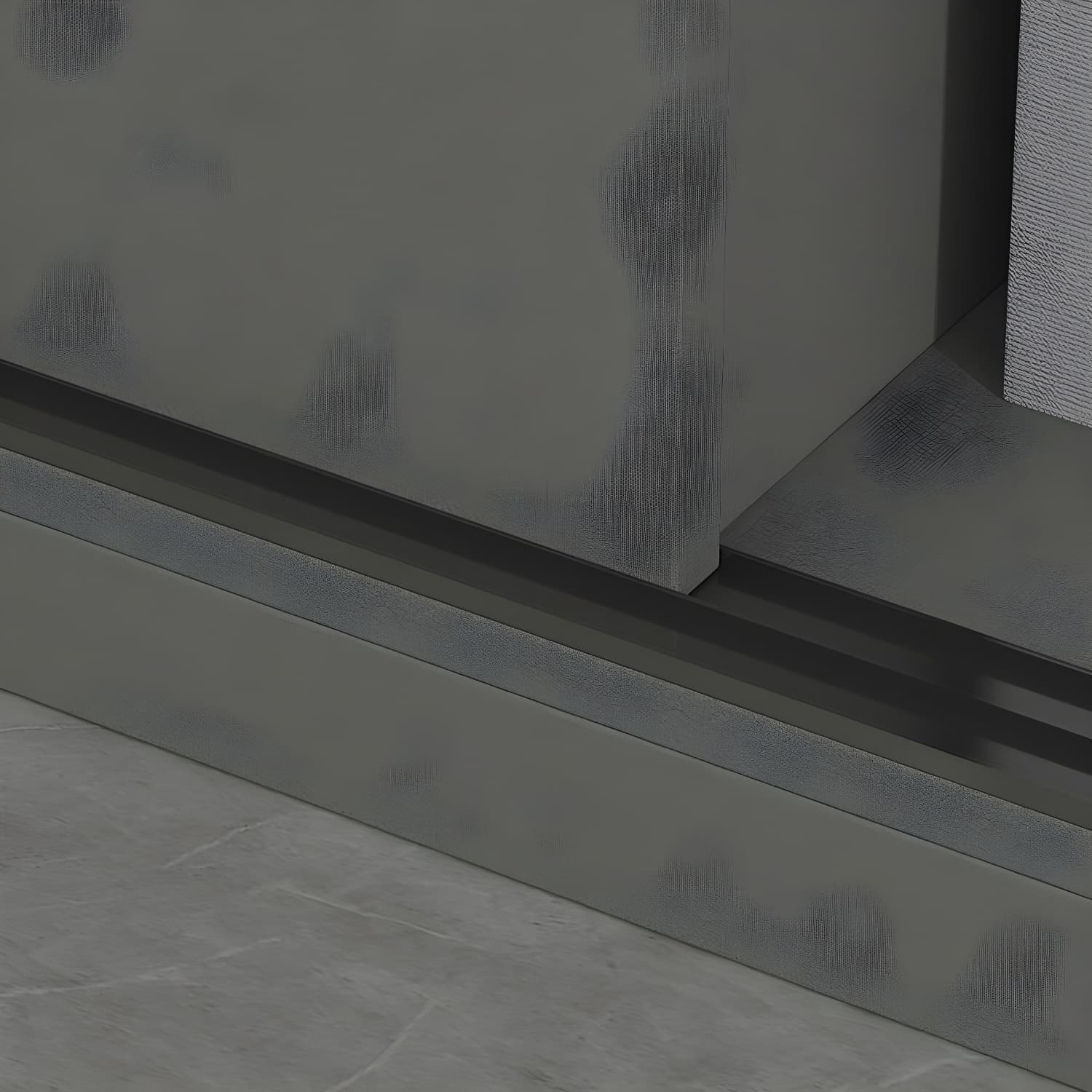 Contemporary Wood Grey Cloth Rod Included Wardrobe with Shelves thumbnail 6