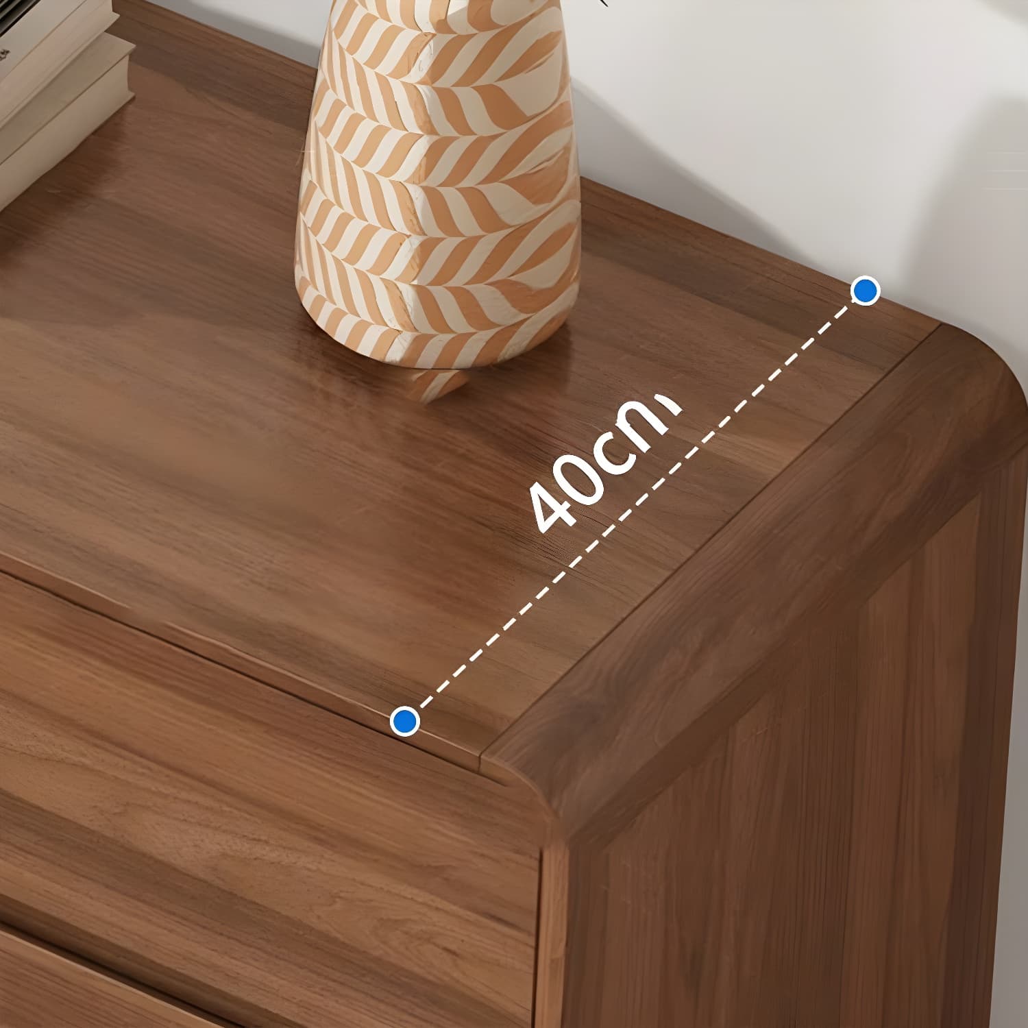 Drawers Included Rubber Wood Chest Brown Wood Grain Design for Home - image 9