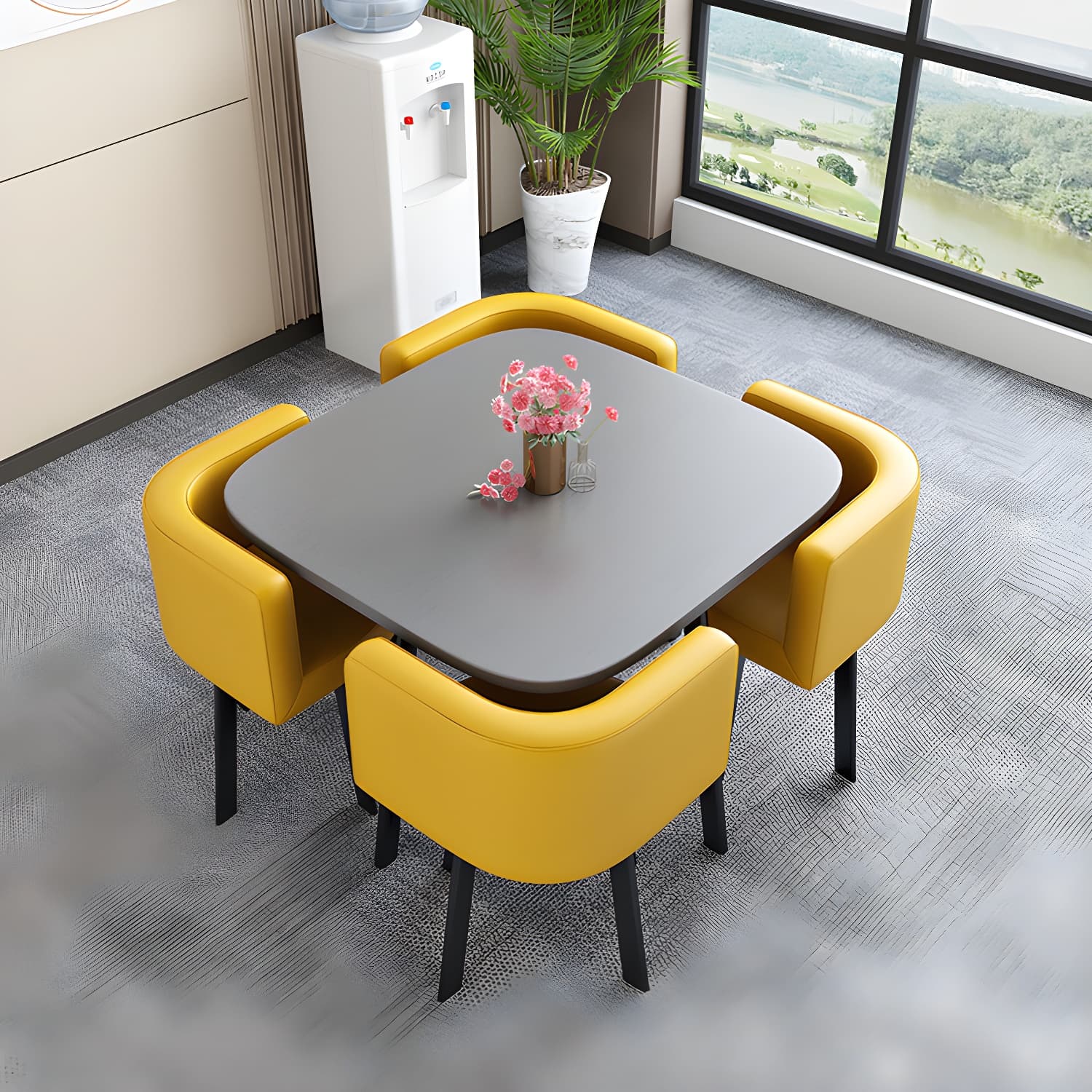 Modern Wood Dining Table Set 5 Pieces Dining Set for Home Use thumbnail 20