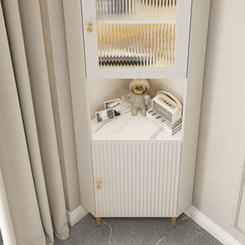 Grey/Beige Engineered Wood Utility Cabinet with Illuminating in a Modern Style thumbnail 14