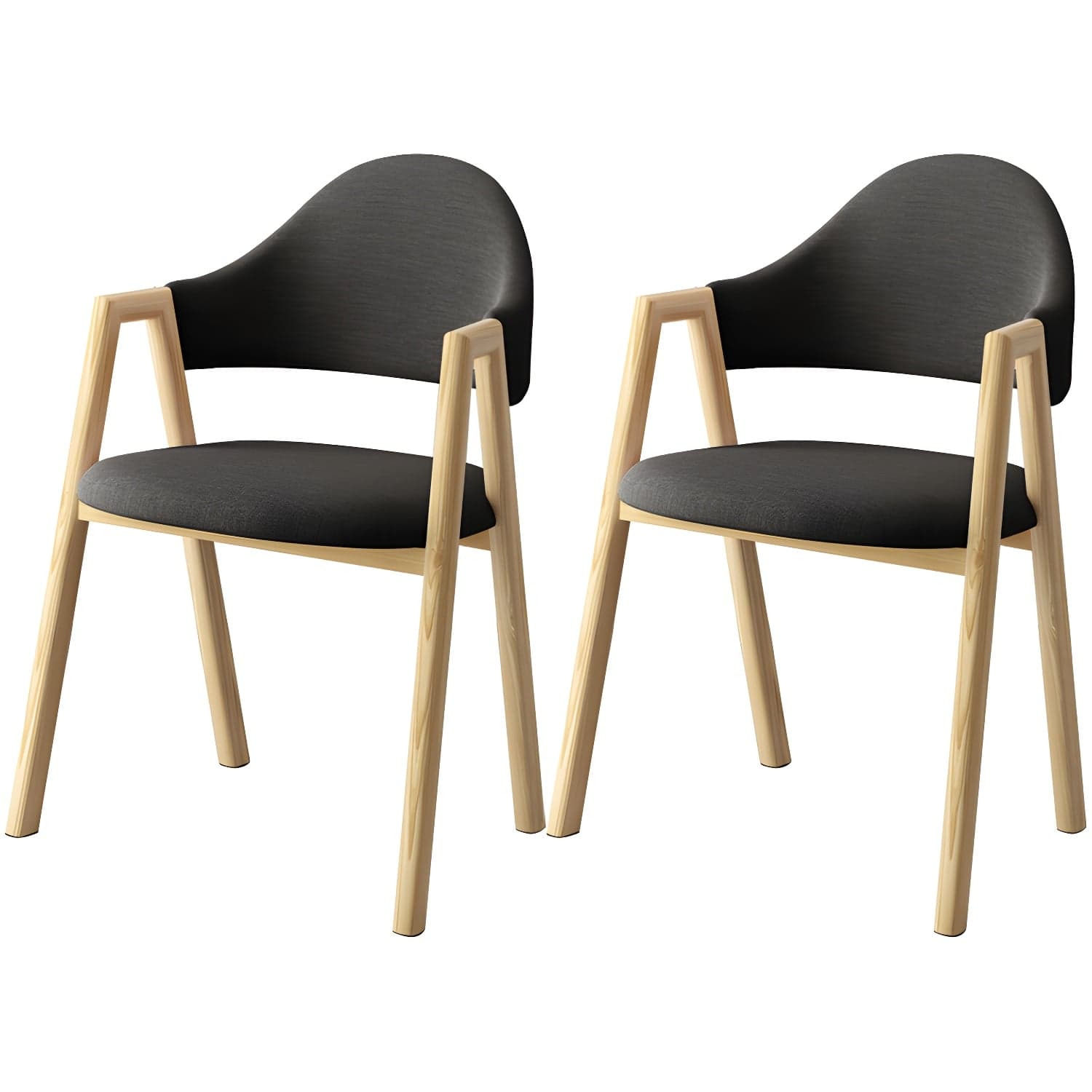 Scandinavian Study Room Metal Arm Chair Colorful Open Dining Chair with Natural Legs thumbnail 1