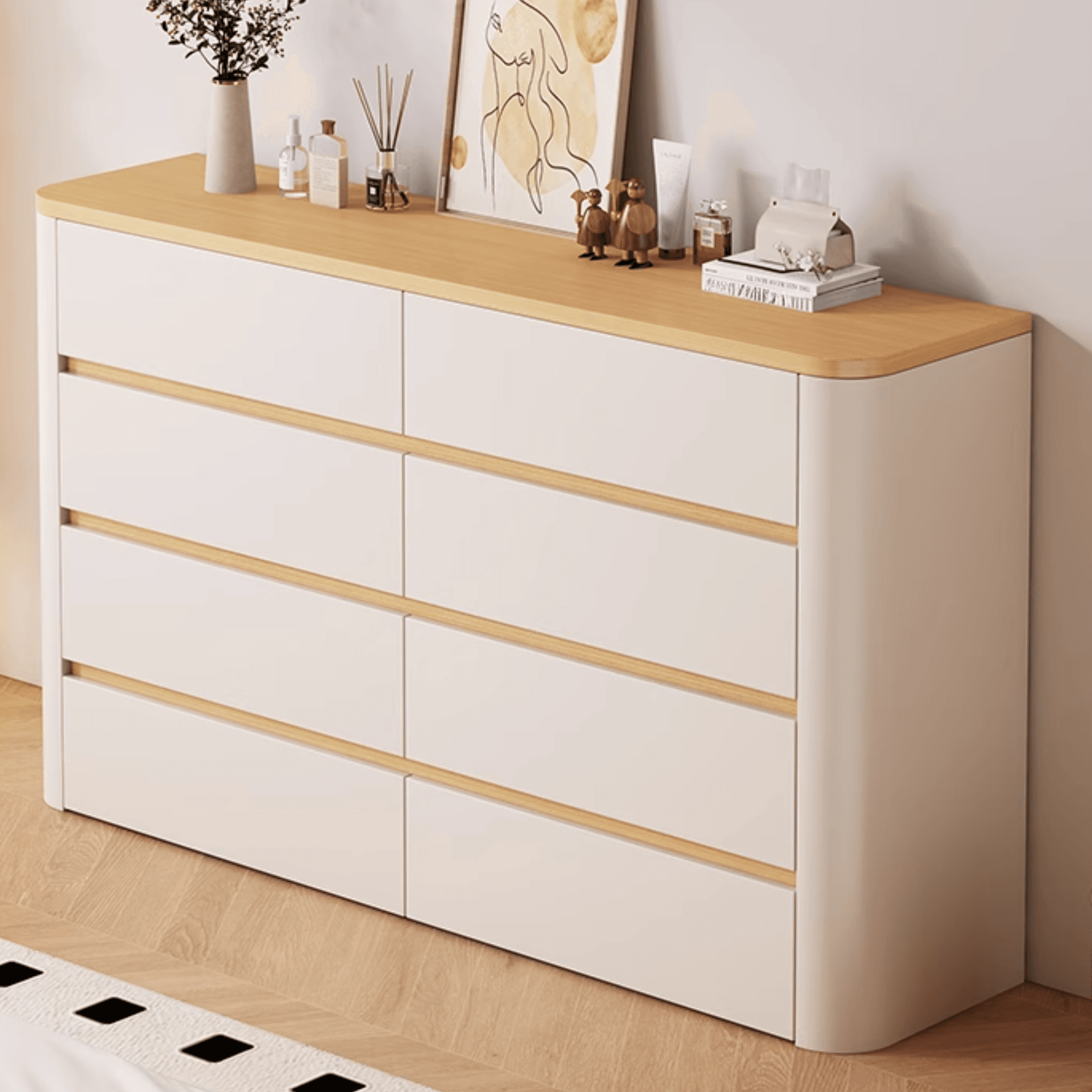 Casual Composite Wood Console Dresser/Bachelor Chest with 8/6/4 Drawers in Horizontal/Vertical Orientation thumbnail 4