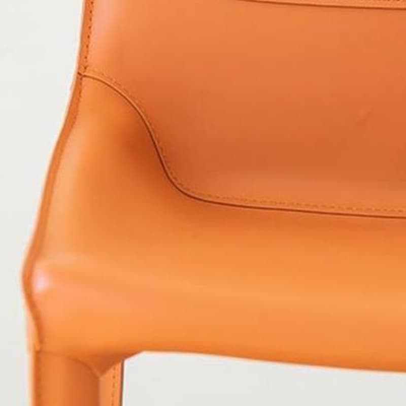 Modern Leather Armless Side Chair with Solid Back - Easy-Care, Warranty thumbnail 24