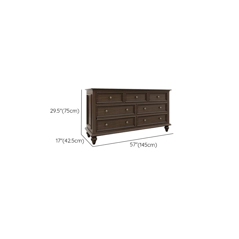 Classic Cocoa Lumber Horizontal/Vertical Console Dresser/Lingerie Chest/Bachelor Chest with 9 Drawers/7 Drawers/6 Drawers thumbnail 20