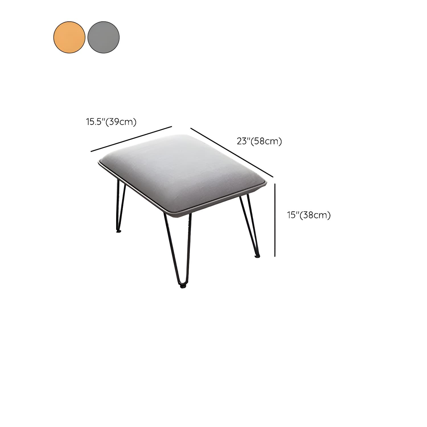 Modern Glider Chair Pure Color Metal Dark Legs Rocking Chair with Ottoman thumbnail 22