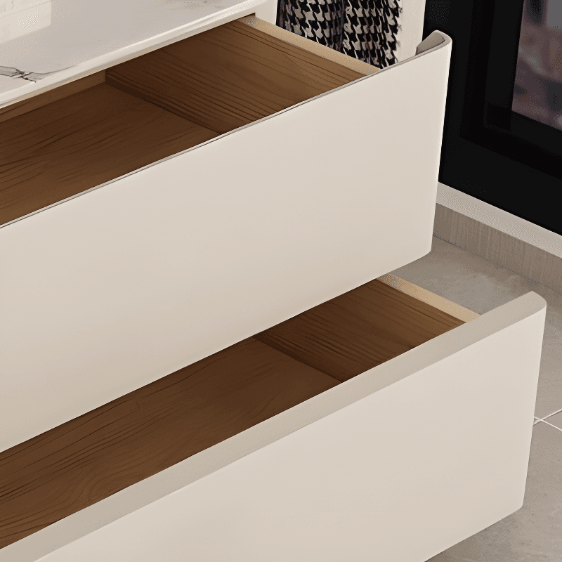 Casual Sintered Stone Countertop Drawer Storage Nightstand with 2 Drawers thumbnail 11