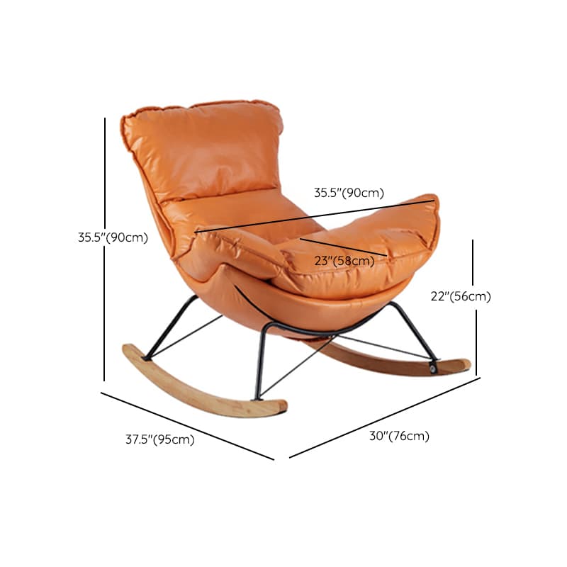 Comfortable Upholstered Rocking Chair with Solid Wood Frame for Modern Home Decor thumbnail 20