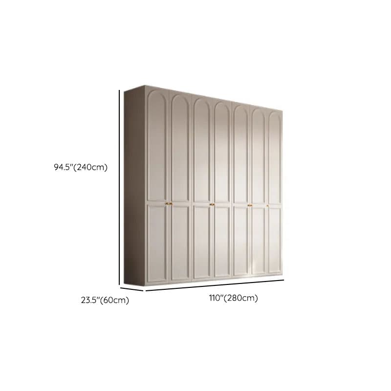 White Casual Wood Independent Armoire Cabinet with Soft Close Drawer, Soft Close Door, and Interior Shelves thumbnail 24