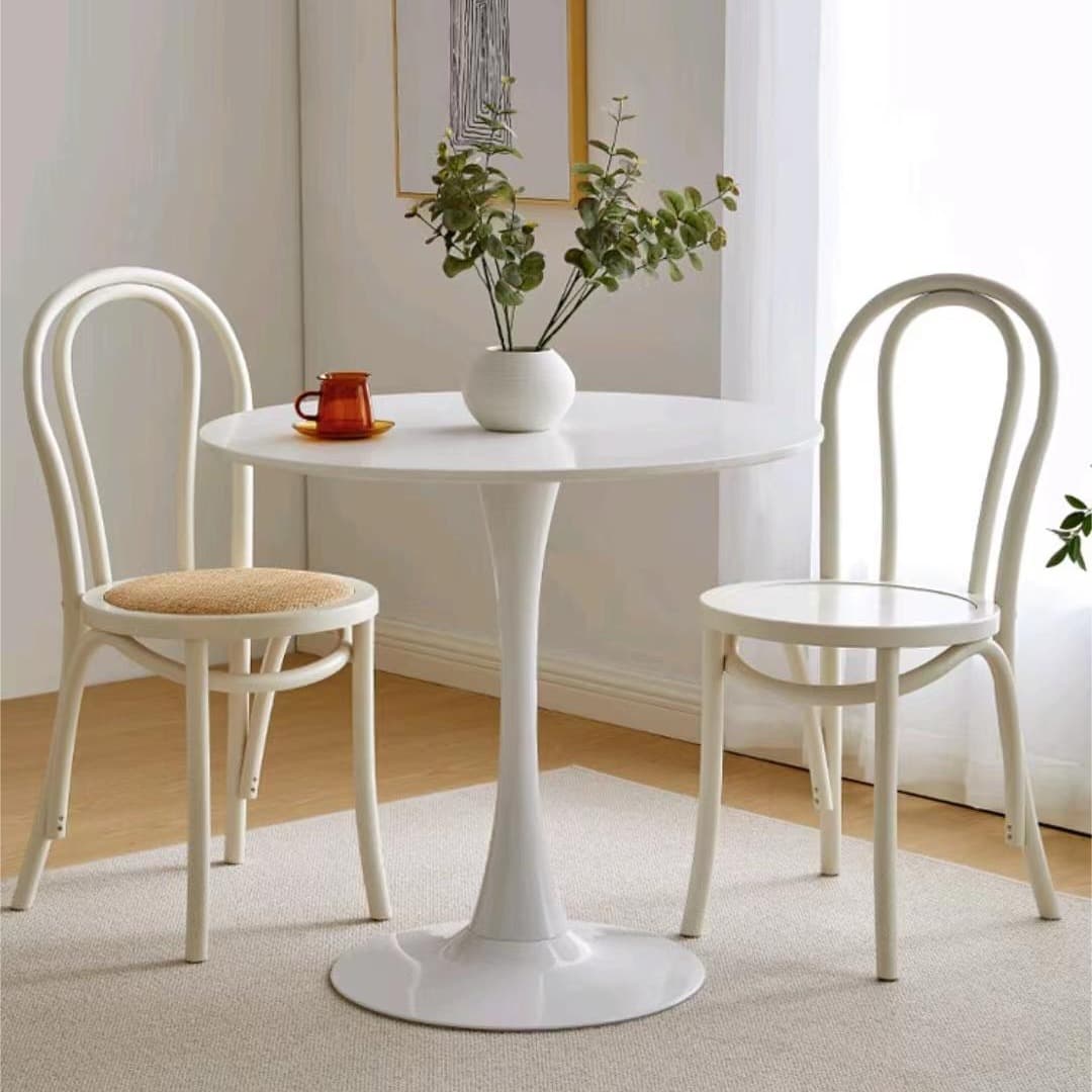 Reliable Outlined Intertwined Armless Chair for Restaurant Use thumbnail 8