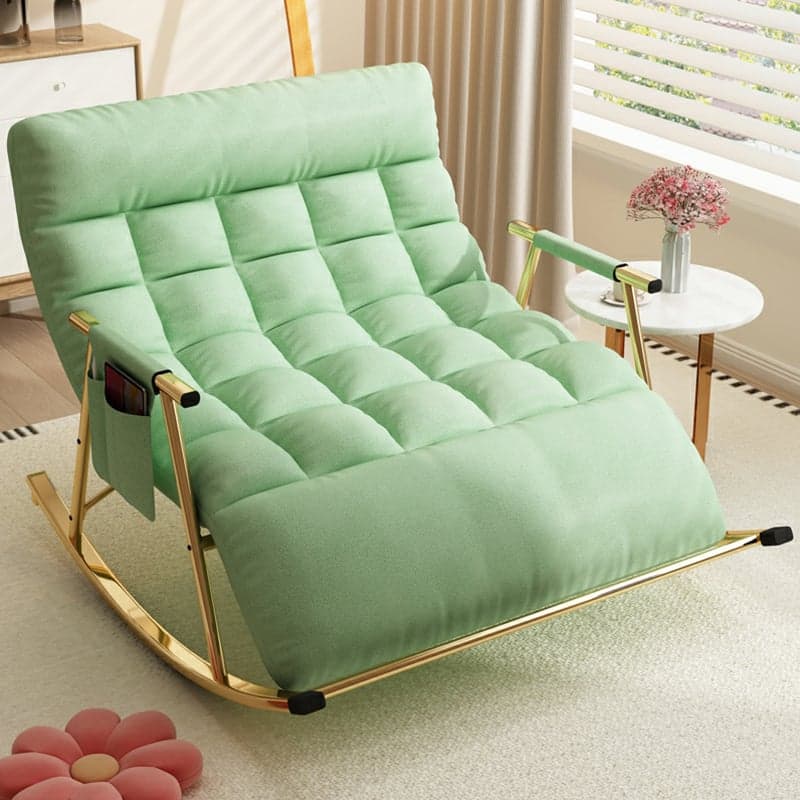 Stylish and Modern Upholstered Rocking Chair for Home Decor - Comfortable Seating with Track Arms thumbnail 4