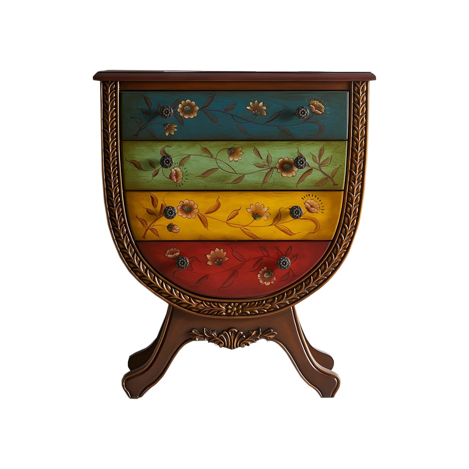 Rustic Wood Chest Vertical Chest with Drawers for Living Room thumbnail 9