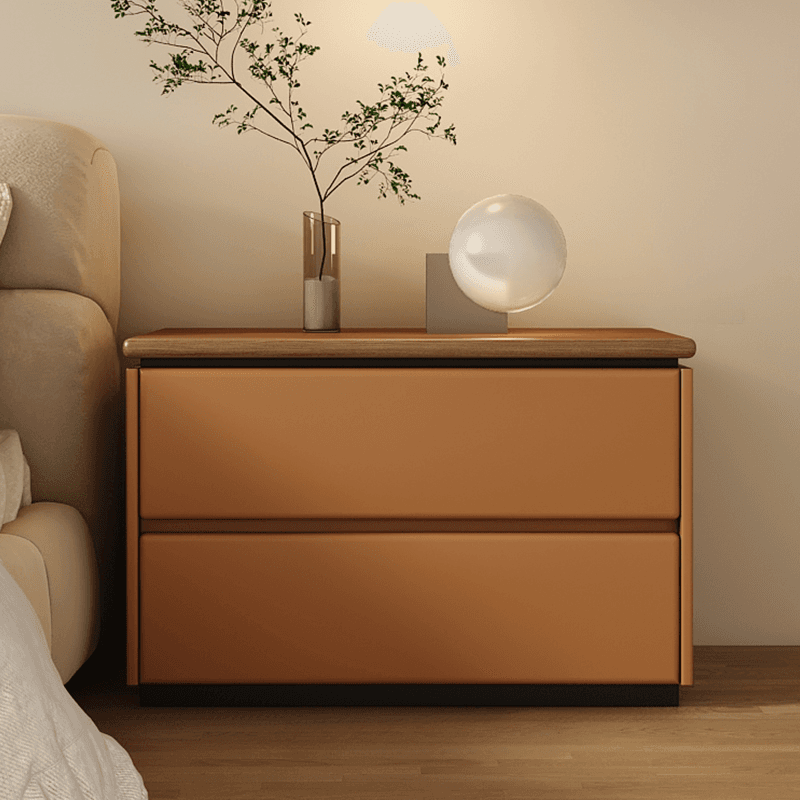 Modish 2 Tiers Drawer Storage Bedside Table with Laminate Countertop thumbnail 10