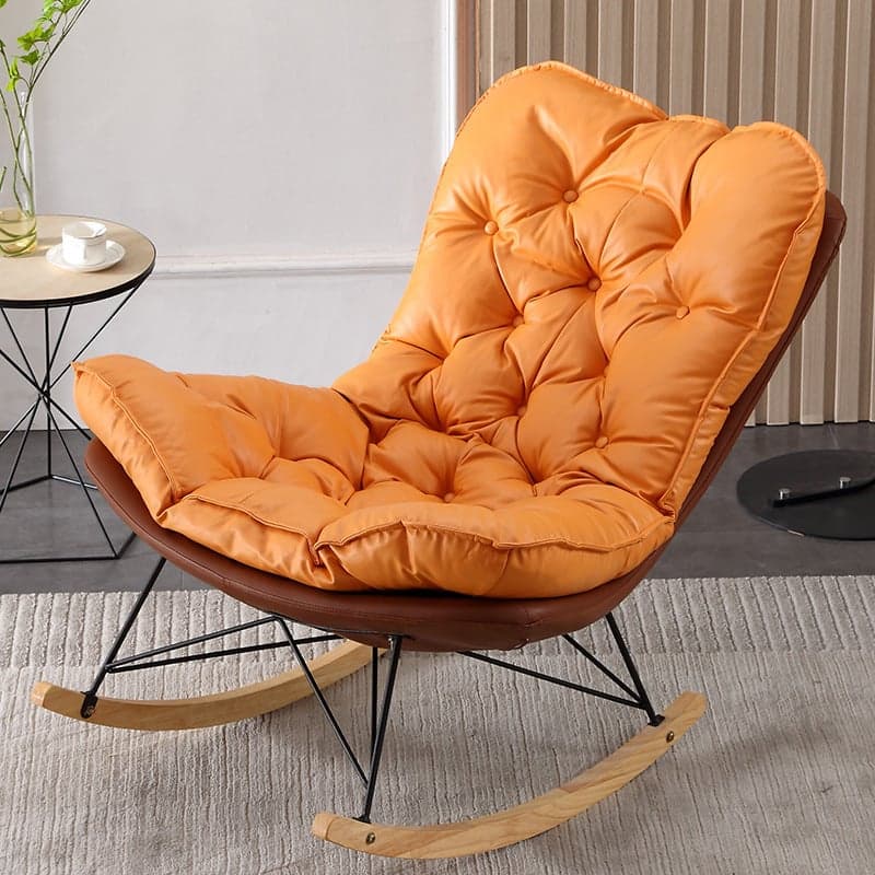 Modish Upholstered Rocking Accent Chair thumbnail 7