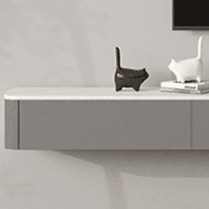 Contemporary Rectangular Wall Mounted TV Stand with Door Living Room thumbnail 6