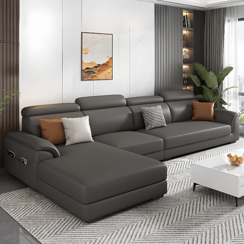L-Shape/Straight Left/Horizontal Sofa Recliner/Sofa Couch with Pine Wood Frame thumbnail 1