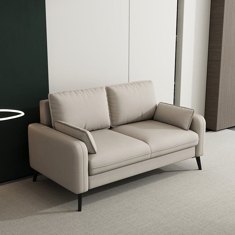 Modern Solid Color Loveseat with Square Arm and Wide Pillow Back for Living Spaces thumbnail 4