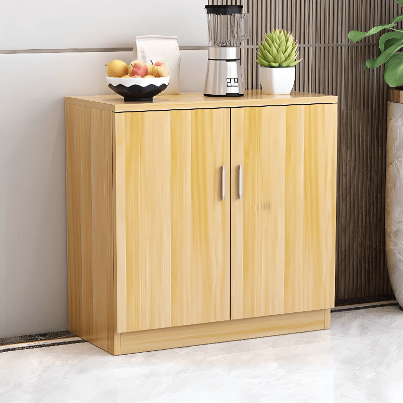 1 Exterior Shelf Modish Independent Midnight Black/Chalk Engineered Wood Utility Cabinet with Handle Bars & Cupboard thumbnail 5