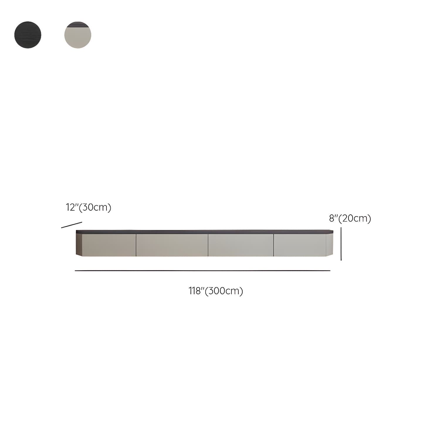 Contemporary Wall-Mounted TV Media Console with Cable Management thumbnail 18