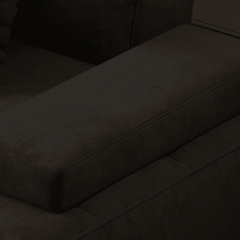Cotton Midnight Black Standard/Single Sofa with Armrest and 4/3/1 Pillows thumbnail 6