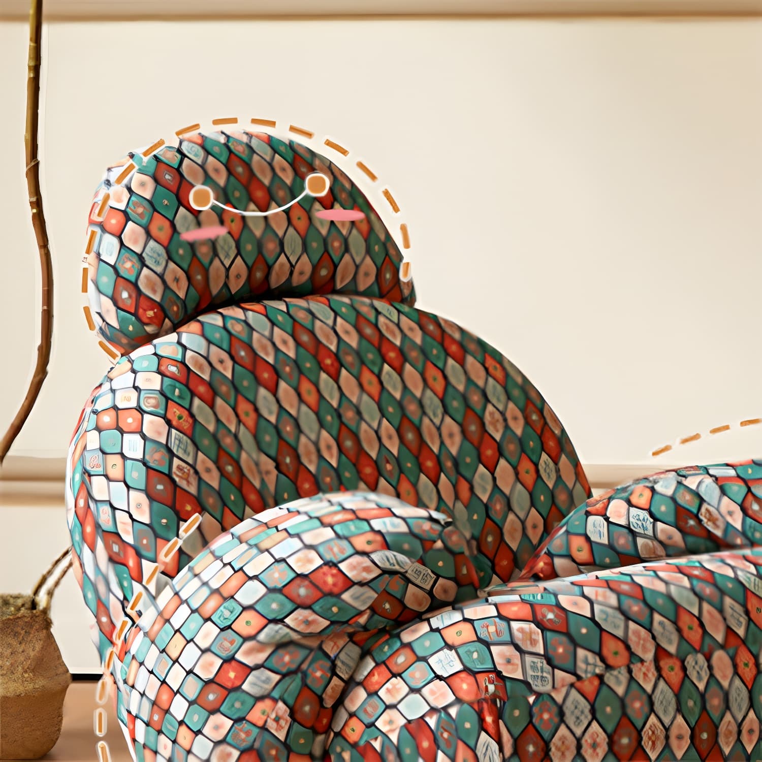 Spindle Living Room Contemporary Reclining Upholstered Rocking Accent Chair thumbnail 16