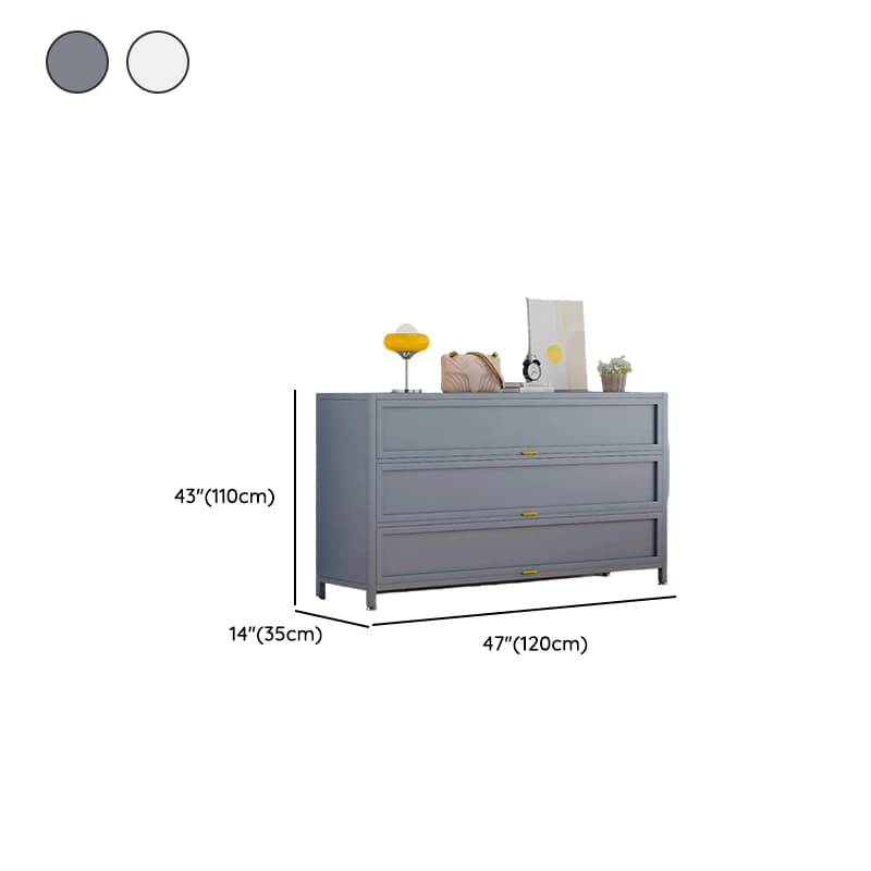 Casual Iron Desk Combo Dresser with Multiple Cabinets and Interior Shelves Options thumbnail 14