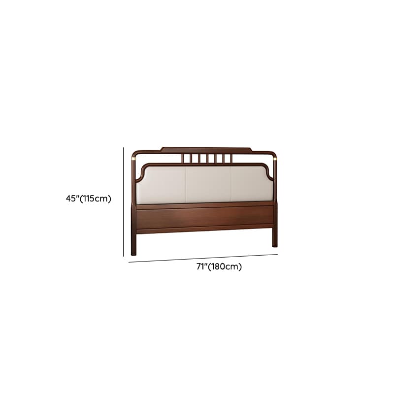Modish No Distressing Timber Panel Headboard with Rectangle/Stepped Shape for Queen/King/Full Bed, Featuring Sponge Upholstery and Standard Height thumbnail 21