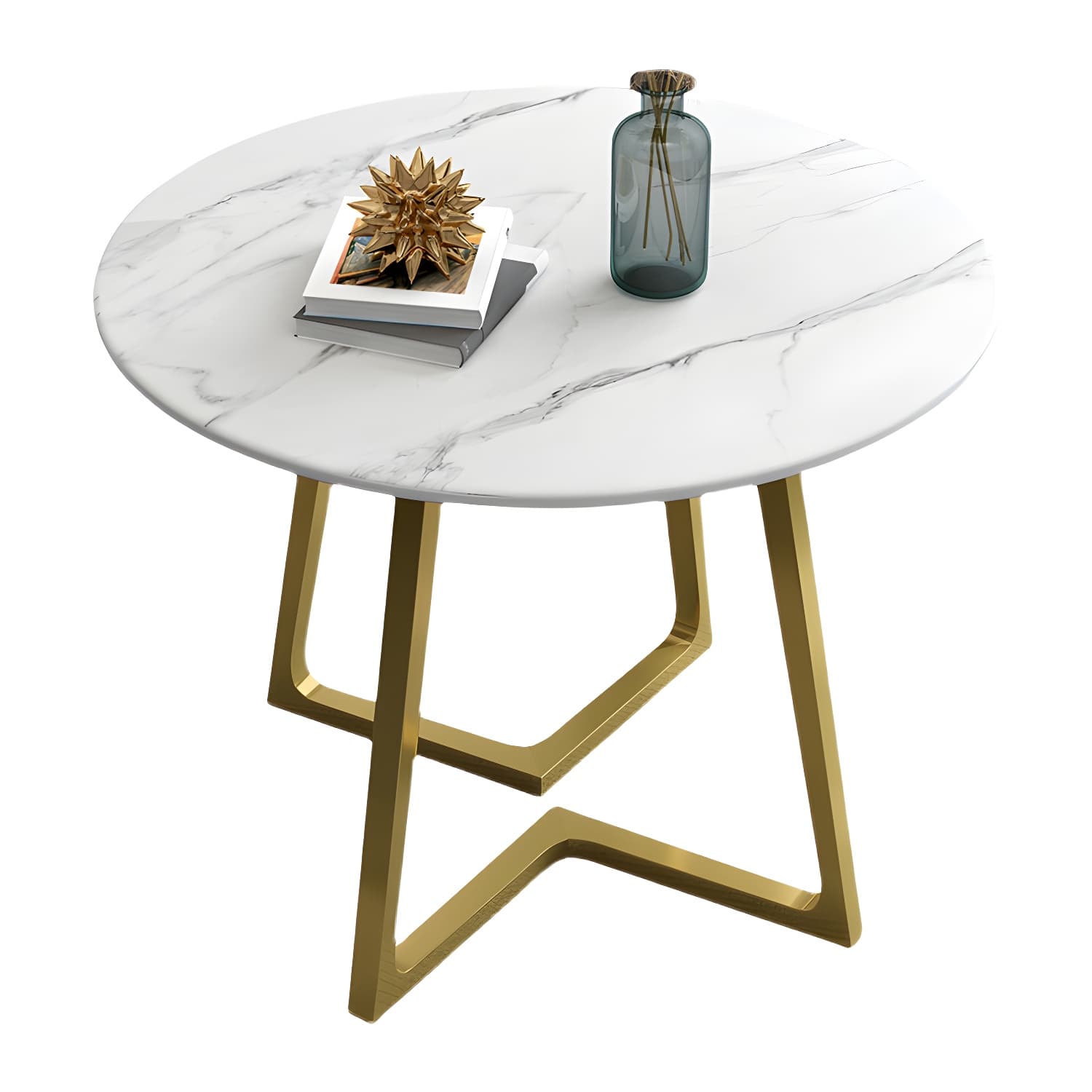 Contemporary Round Dining Table Sintered Stone Dining Table for Dining Room thumbnail 5