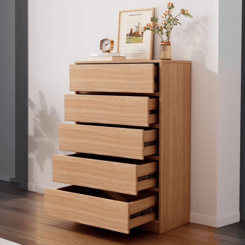 Natural Simplistic Natural Wood Double Dresser/Bachelor Chest/Lingerie Chest with 6/8/5 Drawers in Horizontal/Vertical Orientation thumbnail 3