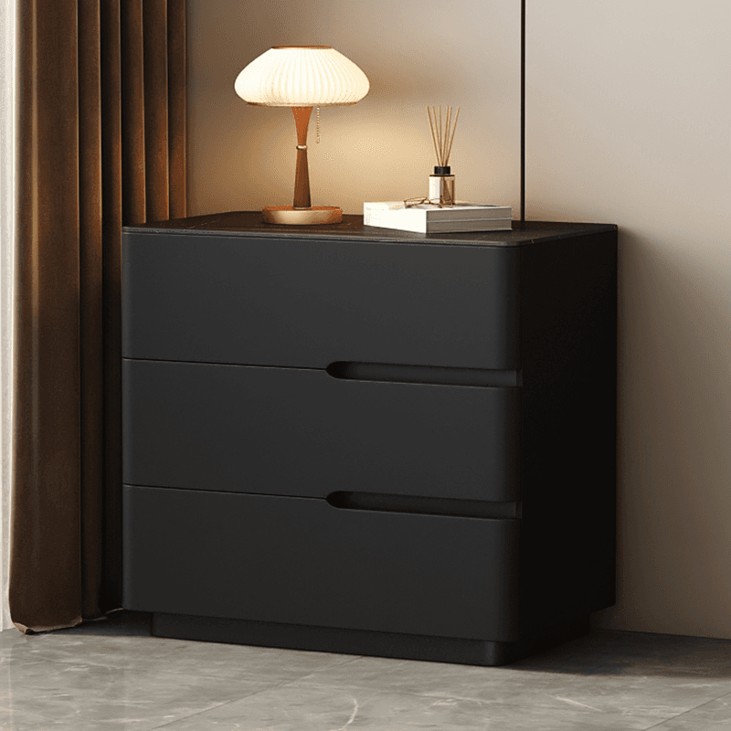 Organic Modern Nightstand With Drawer Organization Featuring Stone Countertop thumbnail 2