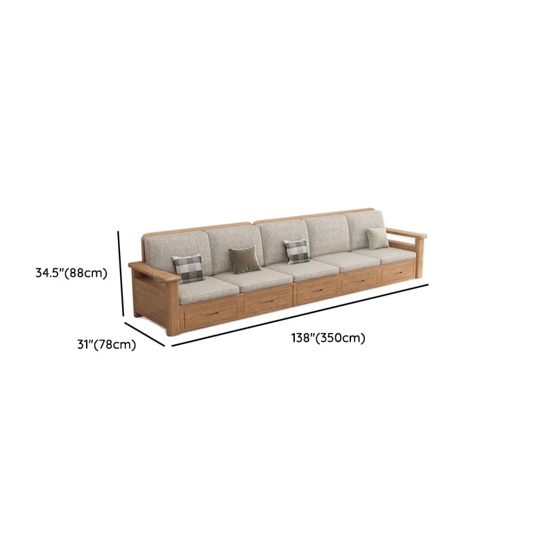 Versatile Straight/L-Shape Sofa/Sofa Recliner in Cotton for 5/Seats 2/1-seater with Drawer Storage and Horizontal/Left Orientation thumbnail 15