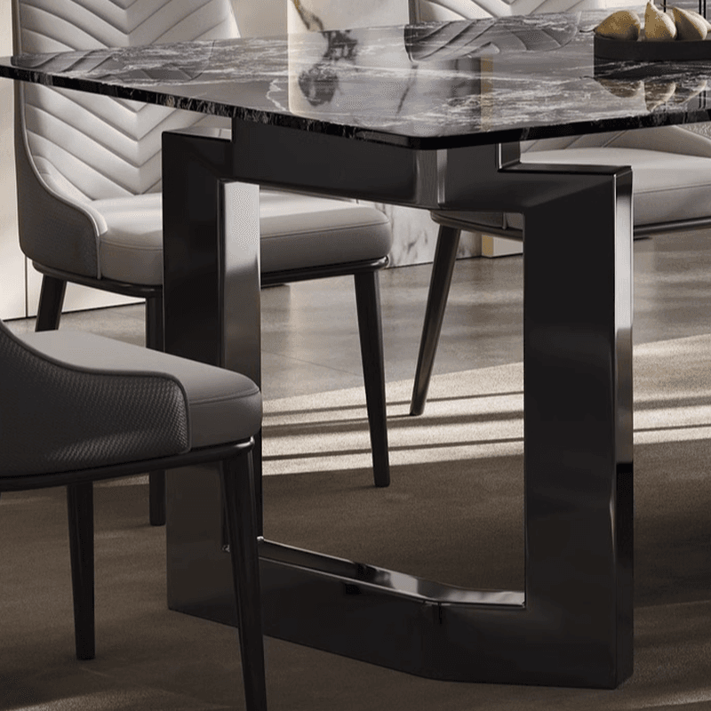 Dining Table Set with Marble Slab Top for 6 People/4 People in Multicolor thumbnail 9