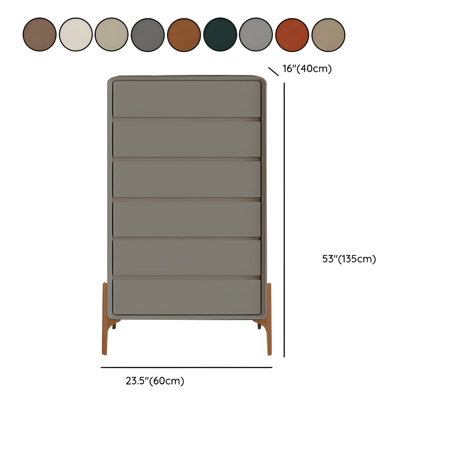 Modern Oak Wood And Leather Exterior Bachelor Chest with Soft-Close Drawers - Vertical Orientation - image 22