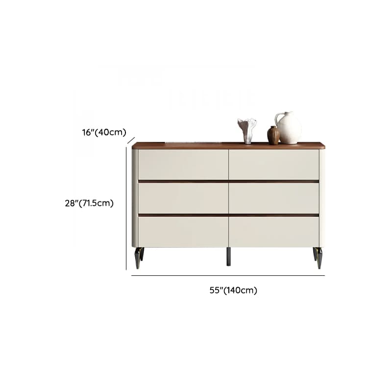 Off-White Simplistic Composite Wood Double Dresser/Bachelor Chest/Lingerie Chest with 8/6/3 Drawers in Horizontal/Vertical Orientation thumbnail 24