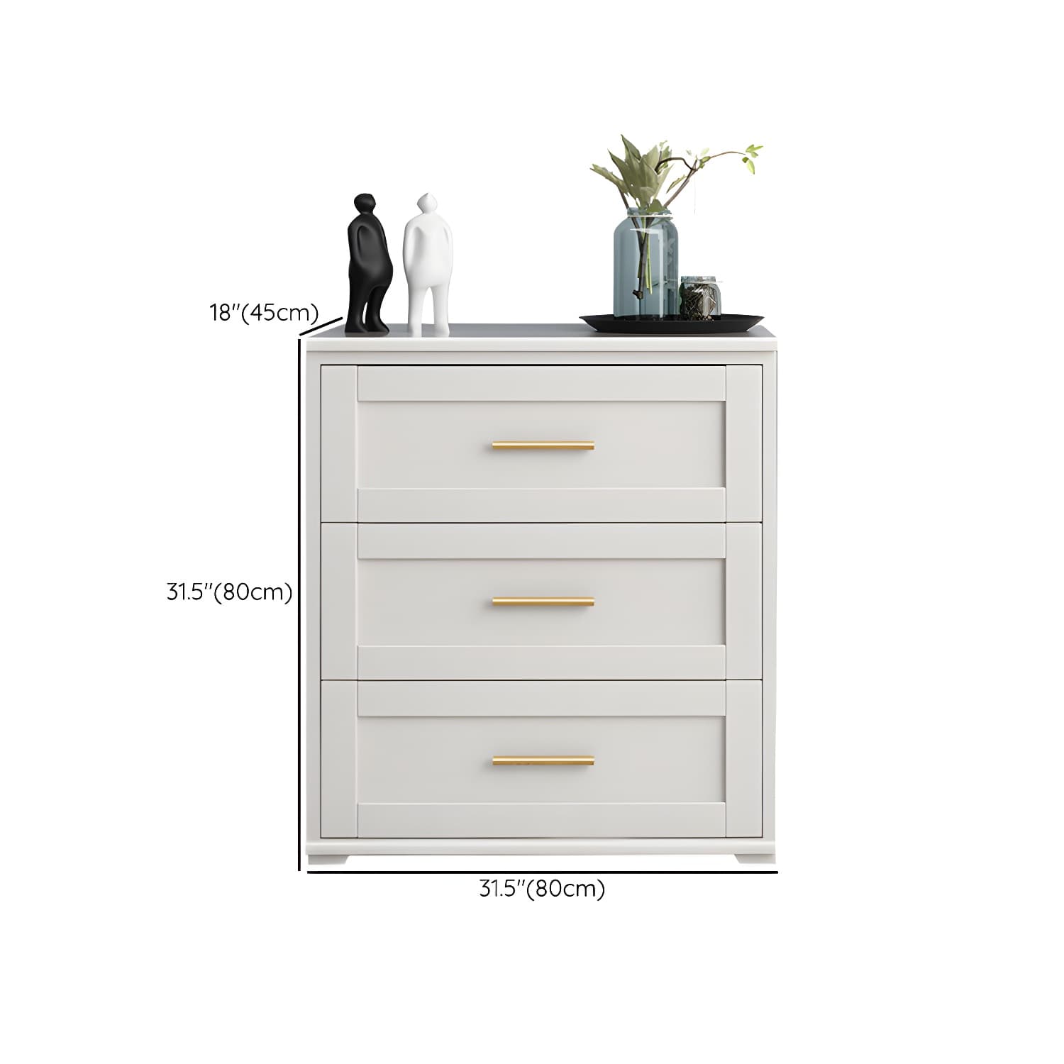 17.55-inch Width Solid Wood Storage Chest Classic Glam Storage Chest Dresser thumbnail 15