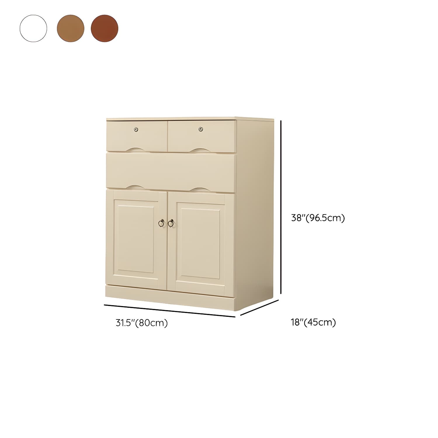 Modern Solid Wood Combo Dresser with Shelves, Drawers, and Cabinet Storage thumbnail 14