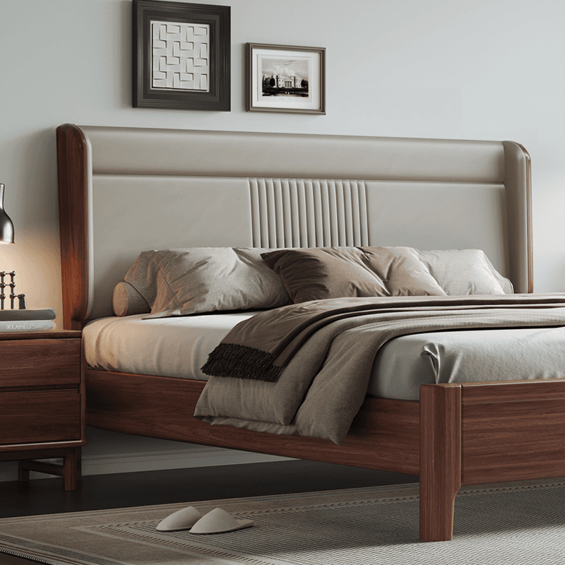 Standard（36-55“） Free-standing Standard Rectangle Wood Panel with Sponge Cushion for Full(54"W x 75"L) Bed, No Distressing thumbnail 1
