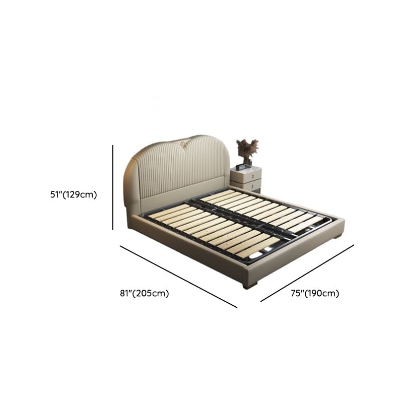 Beige Solid Color Storage Bed/Platform Bed with Pine Wood Frame for Living Room thumbnail 10