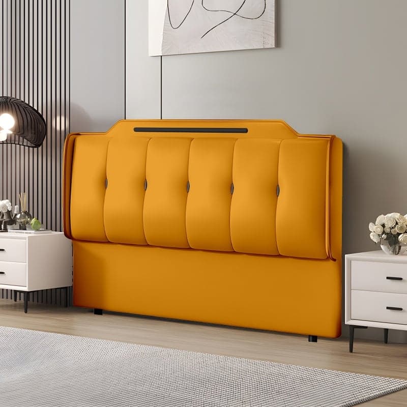 Simplistic Wingback Headboard with Camelback Shape for Queen Bed, Piled Tufted, Standard Height, Sponge Upholstery Fill, No Distressing thumbnail 9