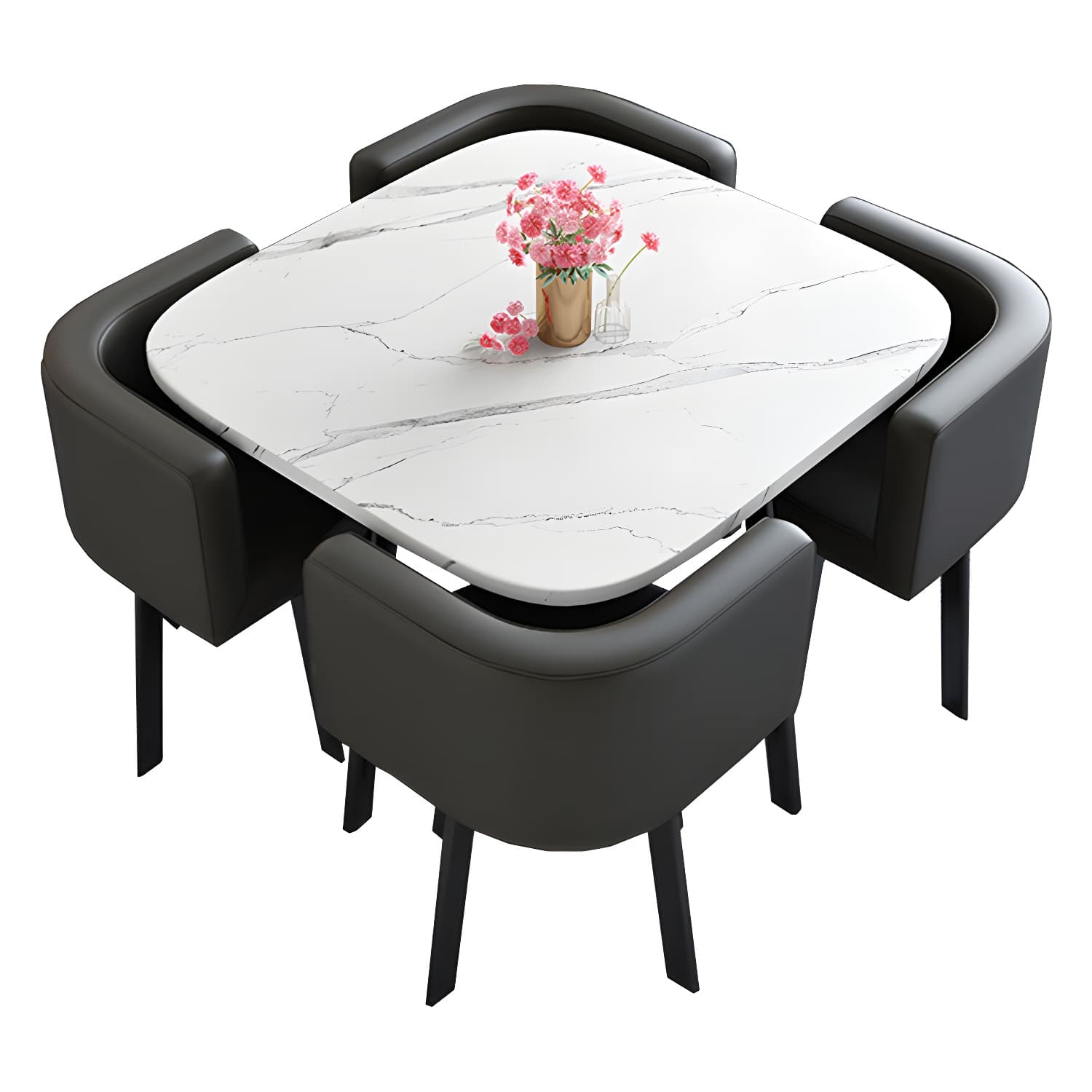 Modern Wood Dining Table Set 5 Pieces Dining Set for Home Use thumbnail 26