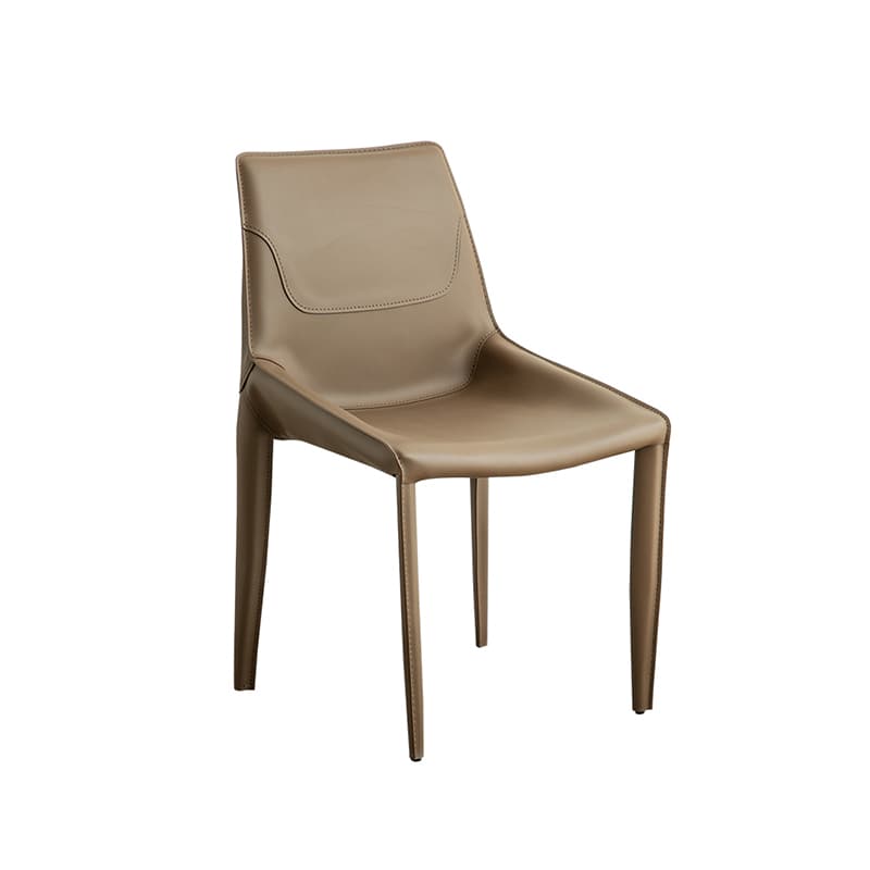 Modern Leather Armless Side Chair with Solid Back - Easy-Care, Warranty thumbnail 13
