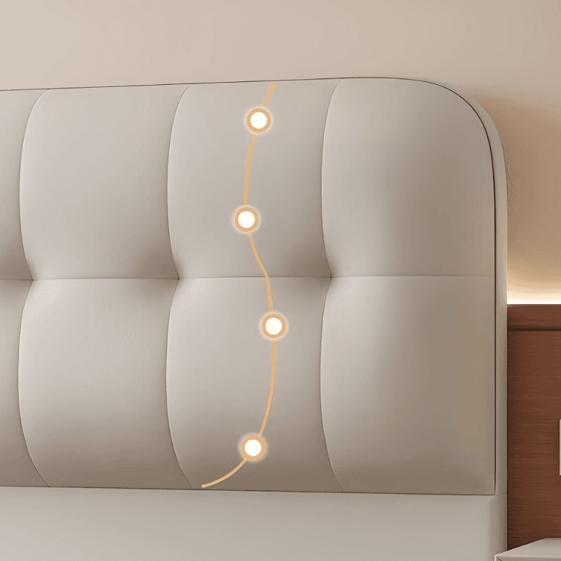 Modern Simple Style Panel Headboard with No Distressing, Piled Tufted Rectangle Design for California King/King/Queen Bed, Featuring Sponge Upholstery and Standard Height thumbnail 7