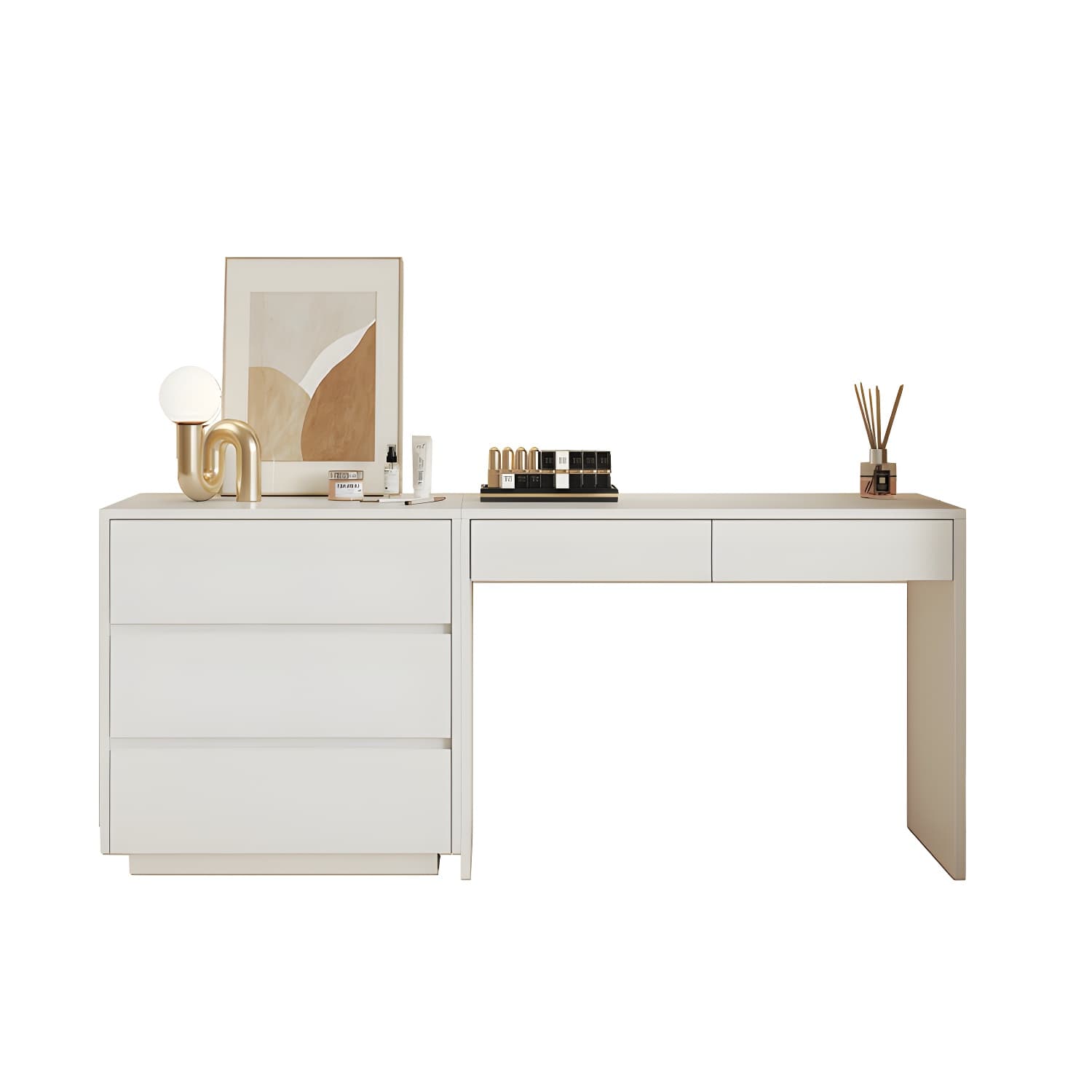 Modern Wood Vanity with Drawers, Large Size, Soft Close Glides, 40cm Width, 75cm Height thumbnail 7