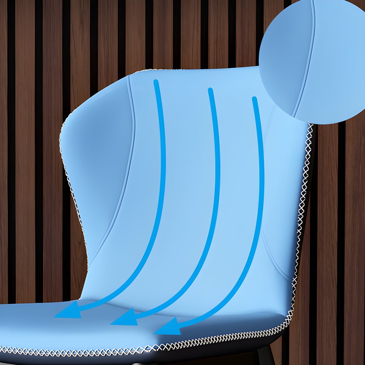 Modern Leather Home Side Chair Wingback Matte Finish Dining Chair thumbnail 13