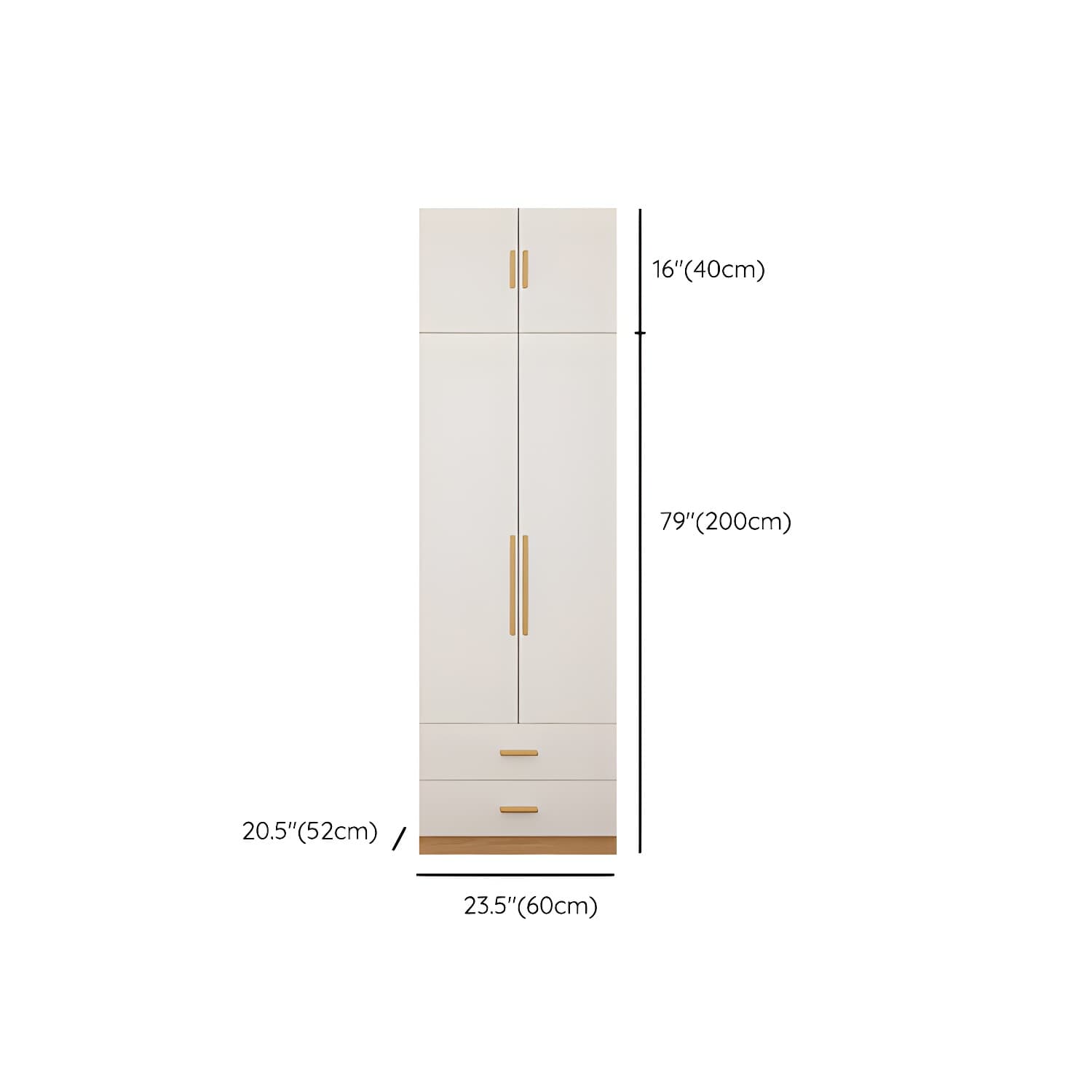 Contemporary Style Wardrobe Wooden Bedroom Closet with Hinged Door thumbnail 36